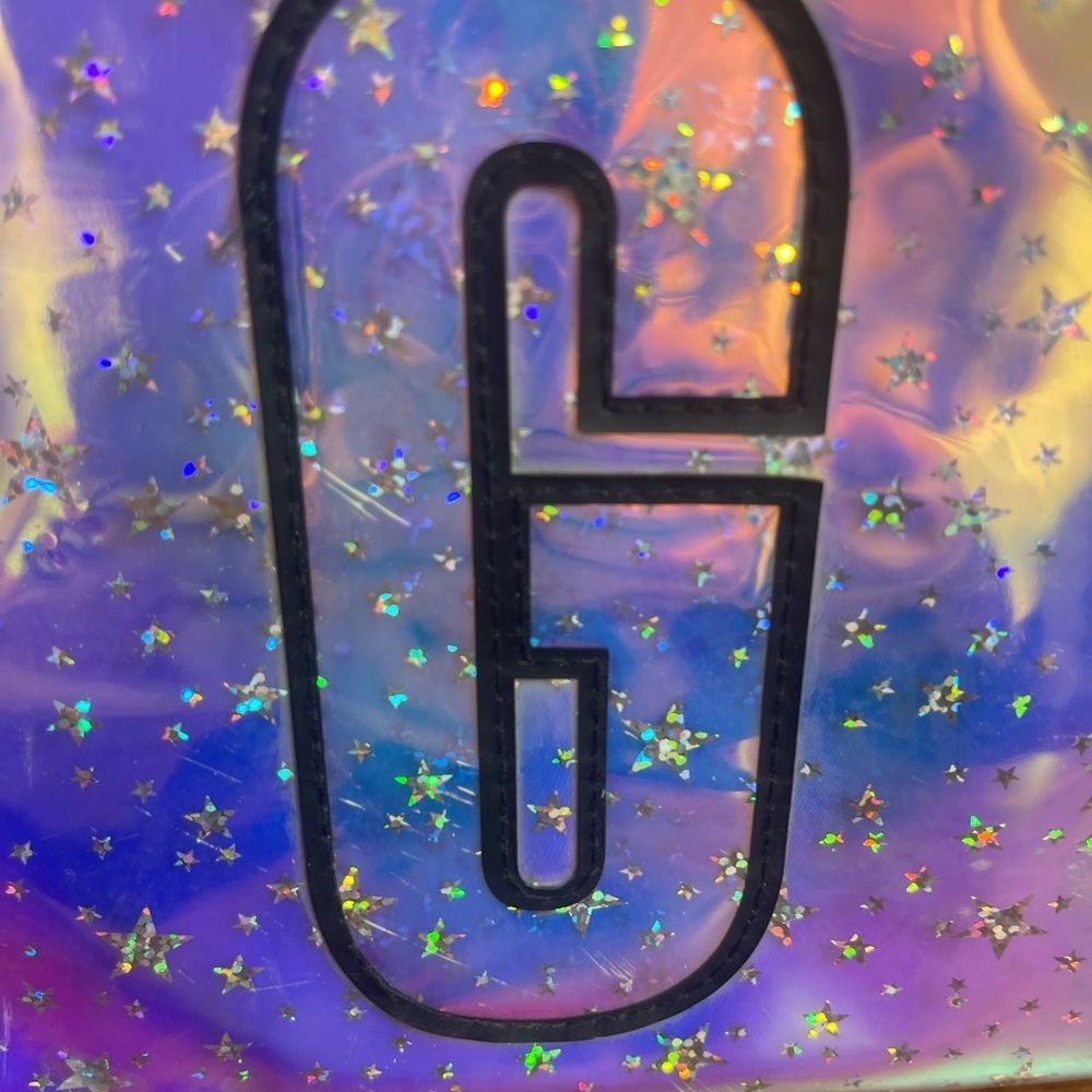 Justice Tie Dye Iridescent Holographic G Backpack Bookbag School Bag - Picture 5 of 14